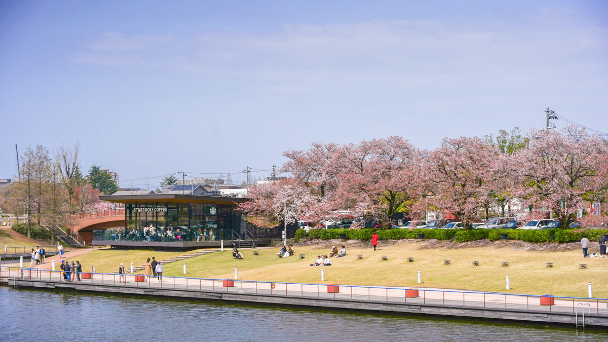 世界最美星巴克 |storestarbucks富山環水公園店-位於富岩運河環水公園內,JR富山前駅不遠 星巴克富山環水公園店
