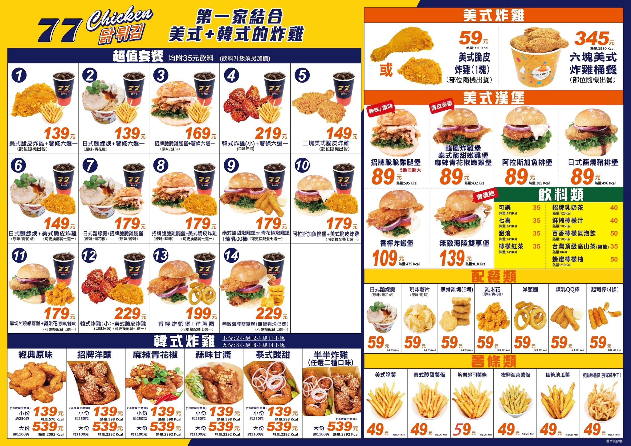 77炸雞|內用套餐飲料喝到飽!高雄左營最強炸雞新勢力 77炸雞價目表